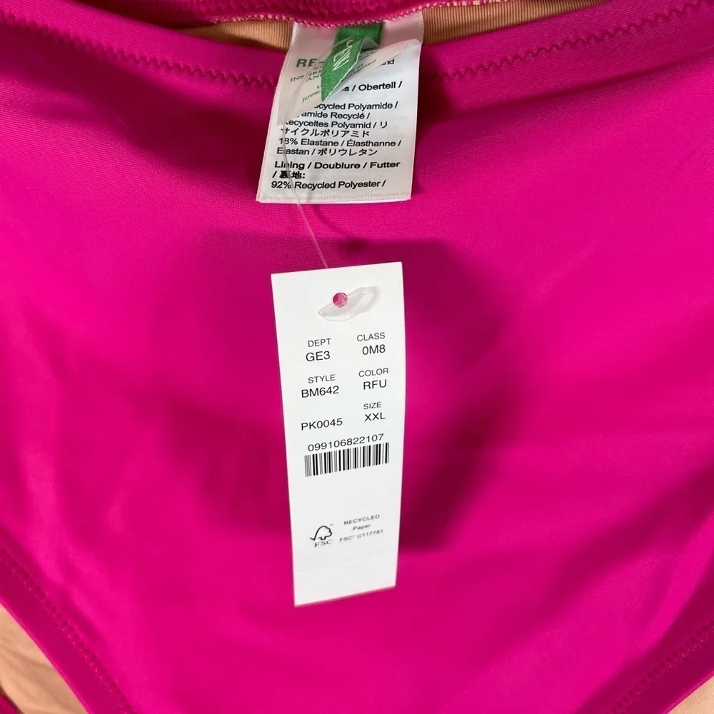 J.Crew Hallie Hot Pink Bikini Bottoms XXL